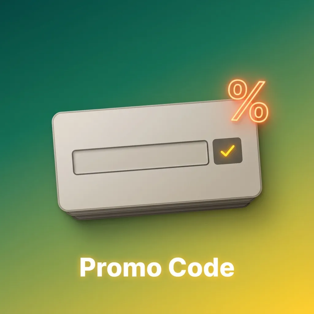 Screenshot of a registration and deposit page highlighting the promo code field, table of offer types, and numbered steps